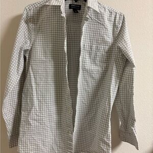 Nordstrom Light Gray Gingham Shirt